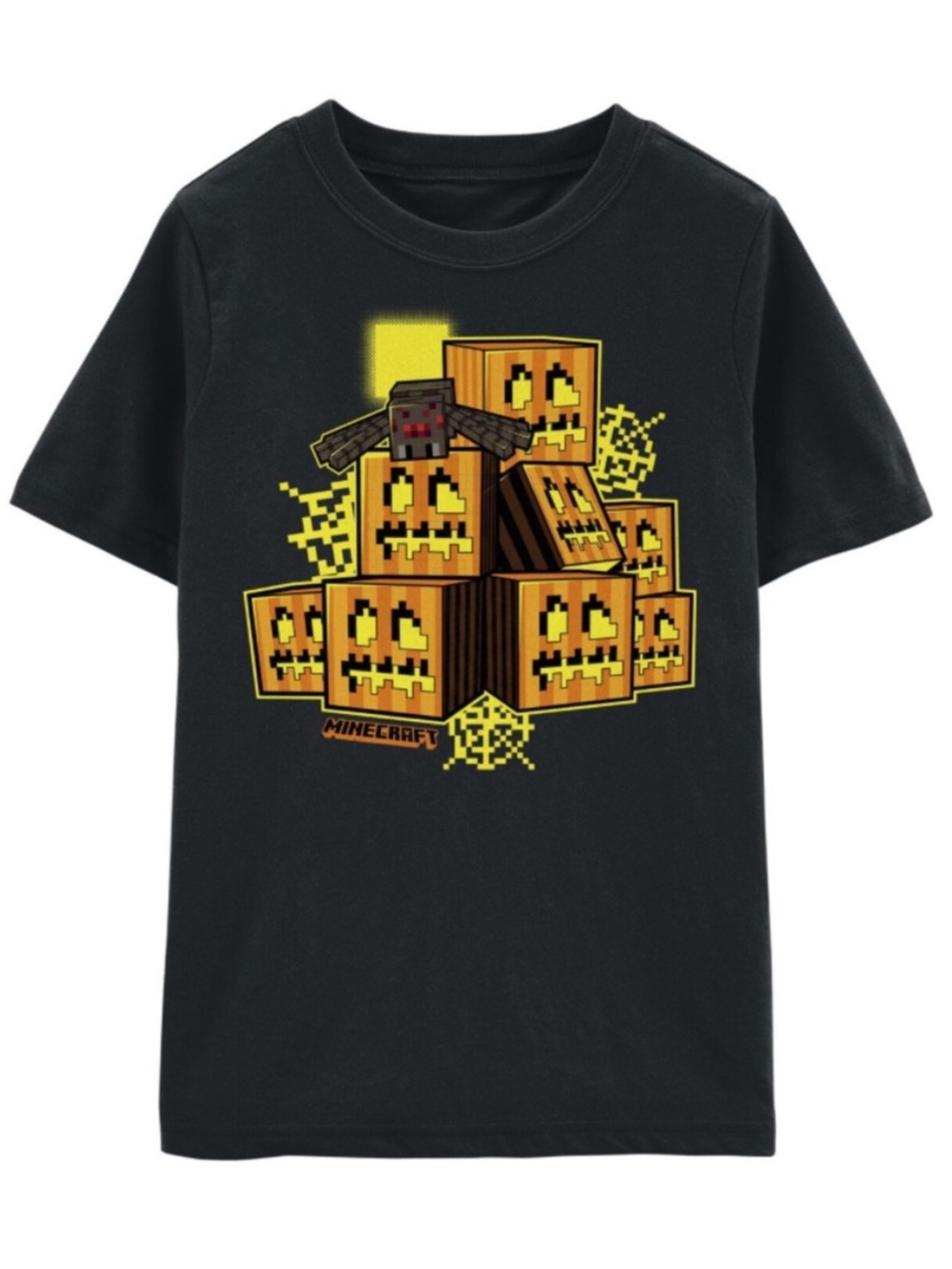 Carter’s Boys Minecraft Halloween Pumpkin Blockhead Spider Tee